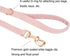 Corduroy Dog Leash 5 Ft Length for Small Medium Large Dogs (Light Pink,Small)