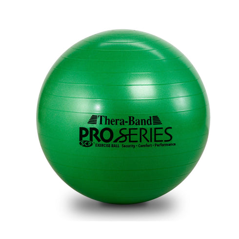 THERABAND Exercise Ball, 65 cm Diameter Stability Ball for Athletes 5'7" to 6'1", Slow Deflate Fitness Ball, Green
