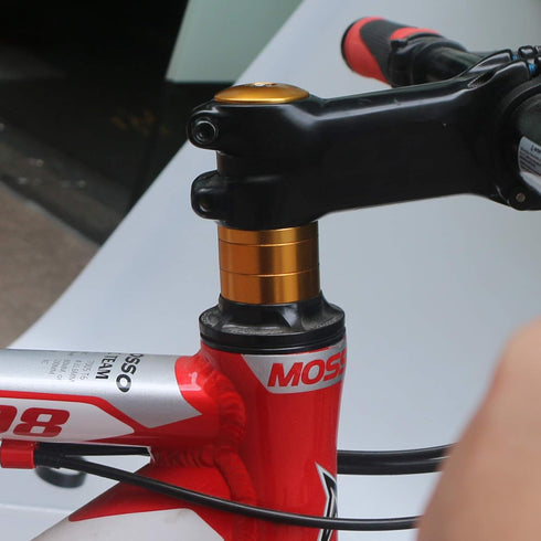 GANOPPER 1 1/8 Inch Headset Spacer with Stem Top Cap, Available in Black, Red, Blue, Gold