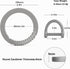 TISUR Titanium Round Carabiner Clip, Spring Hook Key Ring, Small Keychain Carabiner with D-Ring for Keys