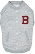 Blueberry Pet Soft & Comfy Baseball Fans Favorite Argyle Jacquard Pullover Dog Sweatshirt, Grey, Back Length 12"