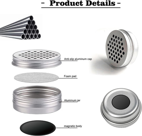 18 Pack Dog Scent Work Tins Training Kit Nose Work Magnetic Dots Scent Work Containers for Dogs Training Metal Box Smell Aluminum Cans with Lids (18pack)