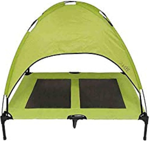 Midlee Green Dog Cot with Canopy, 30" x 36"