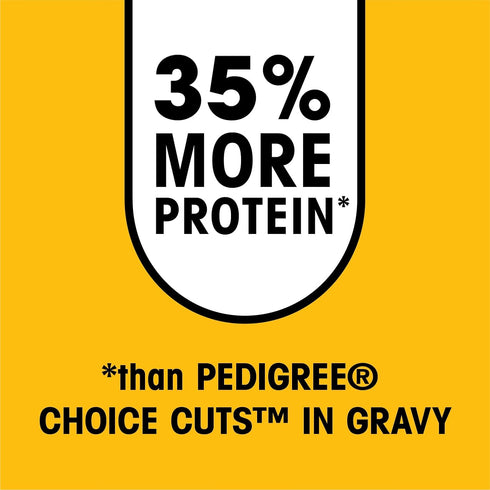 Pedigree High Protein Wet Dog Food Pouches, Variety Pack, 3.5 oz. Pouches (Pack of 18)