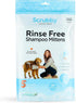 No Rinse Pet Wipes - Rinse Free Shampoo Mittens for Dogs and Cats, Hypoallergenic Wash Mitt for Grooming, 5 Pack