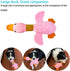 Large Goose Puppy Toys, Squeaky Crinkle Duck Dog Chew Toys for Small Medium Breeds, Puppy Teething Toys, Pink (4 Pack)