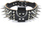 Pet Artist 2" Wide Luxury Genuine Leather Spiked Studded Dog Collars for Medium & Large Dogs, Black, XL