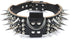 Pet Artist 2" Wide Luxury Genuine Leather Spiked Studded Dog Collars for Medium & Large Dogs, Black, XL