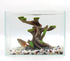 Reptile Decor Aquarium Decorations - Artificial Moss Resin Fish Tank Rocks Simulation Hollow Tree Accessories (Small)