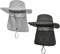 IYEBRAO 2 Pack Mens UV Protection Sun Hat with Neck Flap, Summer Foldable Mesh Boonie Cap for Fishing