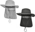 IYEBRAO 2 Pack Mens UV Protection Sun Hat with Neck Flap, Summer Foldable Mesh Boonie Cap for Fishing