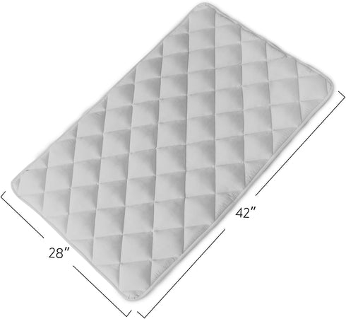 Dog Crate Mat 2 Pack, Soft Anti-Slip Dog Bed for 42" Crate, Machine Washable, Grey, 42" x 28"