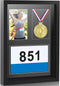 RattanView Medal Display Frame Shadow Box 3 in 1 Marathon Medal and Photo