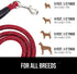 Gorilla Grip Heavy Duty Dog Leash | Soft Handle Reflective Rope for Night Walking, Durable Puppy Training (Red)
