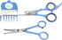 SCAREDY CUT NO Buzz Dog Clippers, Tiny Trim Safety Scissor, Silent Low Noise Grooming Clipper, Right Handed Blue