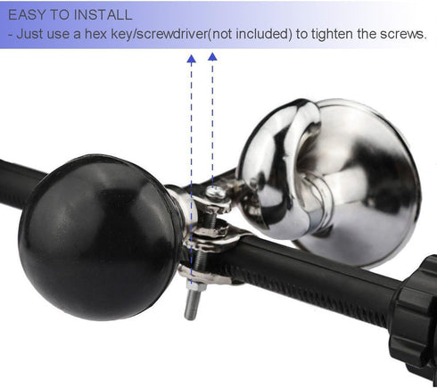 G Ganen Bugle Horn, Chrome Plated with Black Bulb