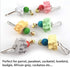 Bird Grinding Beak Calcium Stone with Bell, 6-Pcs Chewing Toys for Chinchilla, Bunny, Budgie
