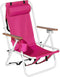 FUCIHOMA Backpack Beach Chair, 4 Position Folding Reclining Lounge, Heavy Duty Steel Frame