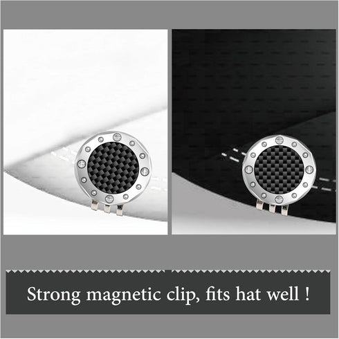 Golf Ball Marker with Carbon Fiber Bracelet - Golf Accessories and Gifts for Men and Women, Golf Counter