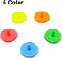 Honbay 100PCS Plastic Round Transparent Golf Ball Position Markers, 5 Color, 24mm for Golf and Baseball