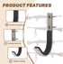 Gun Rack Storage Wall Mount - Horizontal Metal Stainless Steel Hangers for Rifles, Shotguns, and Bows