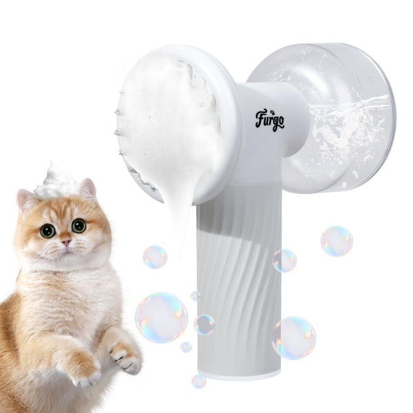 Furgo Dog Bath Brush with Automatic Shampoo & Foam Dispenser, Soft Silicone