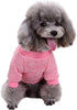 Pet Dog Classic Knitwear Sweater, Warm Winter Puppy Pet Coat, Soft Sweater Clothing for Small Dogs (XS, Pink)