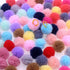 100pcs Small Pet Dog Hair Bows, Cute Round Puff Ball Pom Pom Bows with Rubber Bands for Dog Grooming