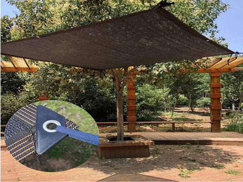Dog Kennel Shade Cover 95% Sunblock Shade Tarp Panel Net Mesh with Grommets for Outdoor Dog House Large Pet Crate Chicken Coop, 10ft x 10ft