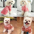 Lifeunion Small Cats Dogs Pajamas - Soft Silk Lapel Two-Legged Sleepwear Shirt for All Season (Large, Pink)