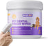 HICC PET Teeth Cleaning Wipes for Dogs & Cats, 50 Counts Disposable Gentle Cleaning & Gum Care Pet Wipes