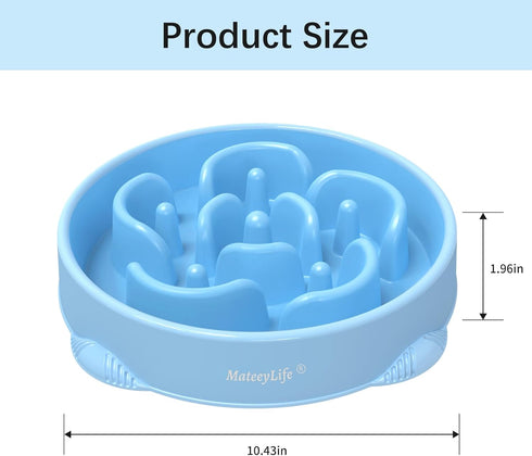 MateeyLife Large Slow Feeder Dog Bowls, 2PCS Anti-Choking Puzzle Bowls, Non-Slip for Large Breeds, 4 Cups