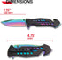 TAC Force Spring Assisted Folding Pocket Knife – Rainbow TiNite Coated Drop Point Blade and Liner, Black Aluminum Handle w/ Rope Cutter, Glass Punch, and Clip, Tactical, EDC, Rescue - TF-509 4.75 inch by TAC FORCE