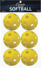 Champion Sports 12" Hollow Plastic Softball Set - Practice Softballs - Regulation