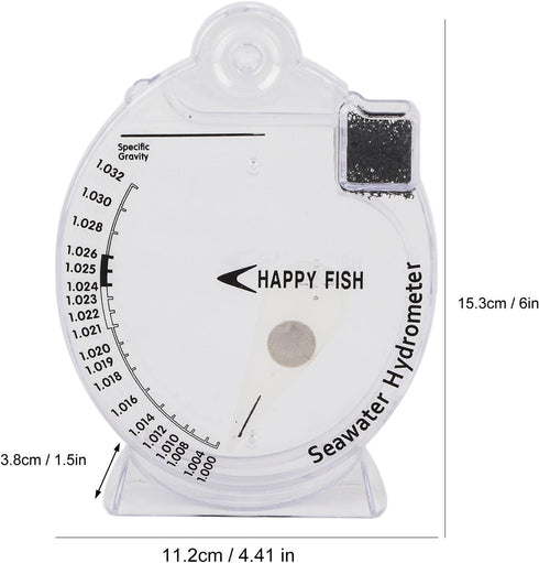Zerodis Sea Hydrometer - Salinity Specific Test Concentration Aquarium Testing Tool for Fish Water Marine Sea Saltwater