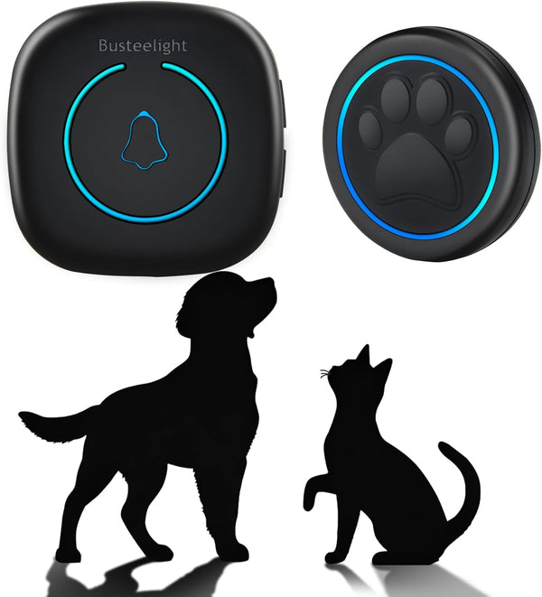 Soft Ring Blk Dog Bells to Go Outside - Wireless Dog Door