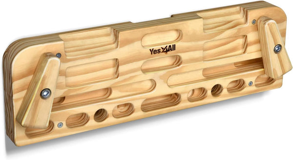 Yes4All Wooden Hang Board for Doorway - Hand Strengthener Equipment for Finger, Grip, and Pull Up Training