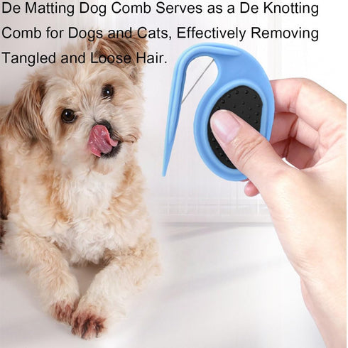 1PCS Pet Knotting Comb, 2024 New De-Knotting Comb for Dogs and Cats, 3 In 1 Multifunctional Massage Tool