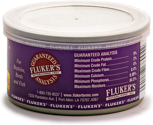 Fluker's Gourmet Canned Food for Reptiles, Fish, Birds and Small Animals, Soldier Worms, 1.2 oz