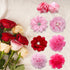 20pcs Pink Rose Red Pet Dog Collar Attachment Flower Bows, Slide Small Dog Collar Bowties for Holiday Grooming
