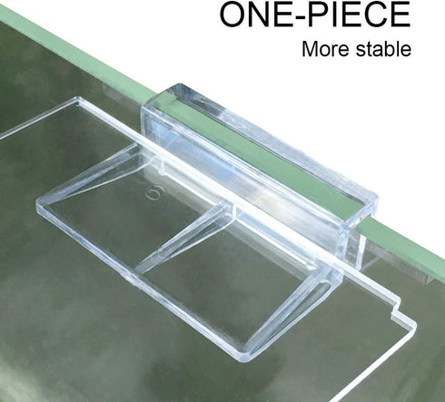 OIIKI 6 PCS Clear Acrylic Aquarium Glass Cover Clip, Support Holder for Fish Tank Lid Clamps