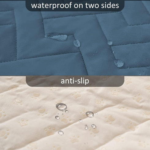 fuguitex Waterproof Dog Bed Cover, Anti-Slip Cat Mat, Pet Pad Blanket for Sofa Chair Recliner Bed Furniture