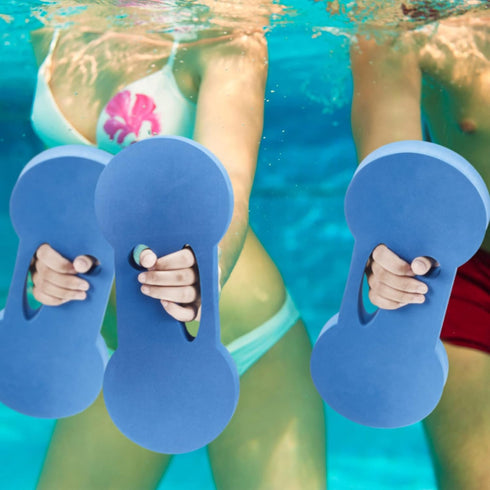 Lewtemi 2 Packs Water Exercise Discs, Hand Held Water Weight Equipment for Adults, Pool Aerobics Resistance Training