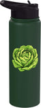 Iceberg Lettuce Crisphead Salad Green Vegetable Iceberg Lettuce Design Stainless Steel Insulated Water Bottle
