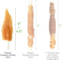 MON2SUN 4-4.5 Inch (18.34 -Pack 1) Dog Rawhide Twist Chicken Wrapped Rawhide Sticks for Puppy and Small Dogs, Promotes