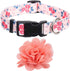 2 Pack Floral Dog Collar with Removable Flower, Adjustable Nylon Pet Collars for Large Dogs