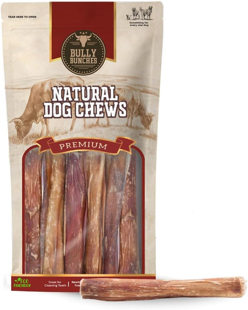 (6 Inch, 10 Pack) Bully Bunches Collagen Wrapped in Beef Bully Stick | Consistently Sized, All-Natural, Long Lasting