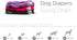 Pet Parents Premium Washable Dog Diapers & Extenders, 3 Pack of Female Diapers, Color: Princess, XL