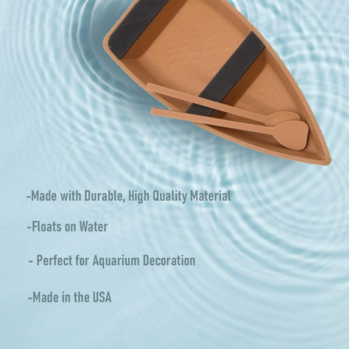 Chatelet Decorative Floating Toy Boat for Aquariums | Rowboat for Aquariums | Fish Shrimp or Snail Aquarium Boat Decor
