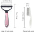 Pet Grooming Tool: Double Sided Undercoat Rake Comb for Deshedding and Dematting Dogs and Cats, Flea Comb Set (Pink/16